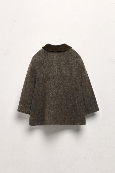 2-5 YEARS / LIMITED EDITION VELVET PETER PAN COLLAR COAT WITH WOOL - Mink by Zara - Image 1