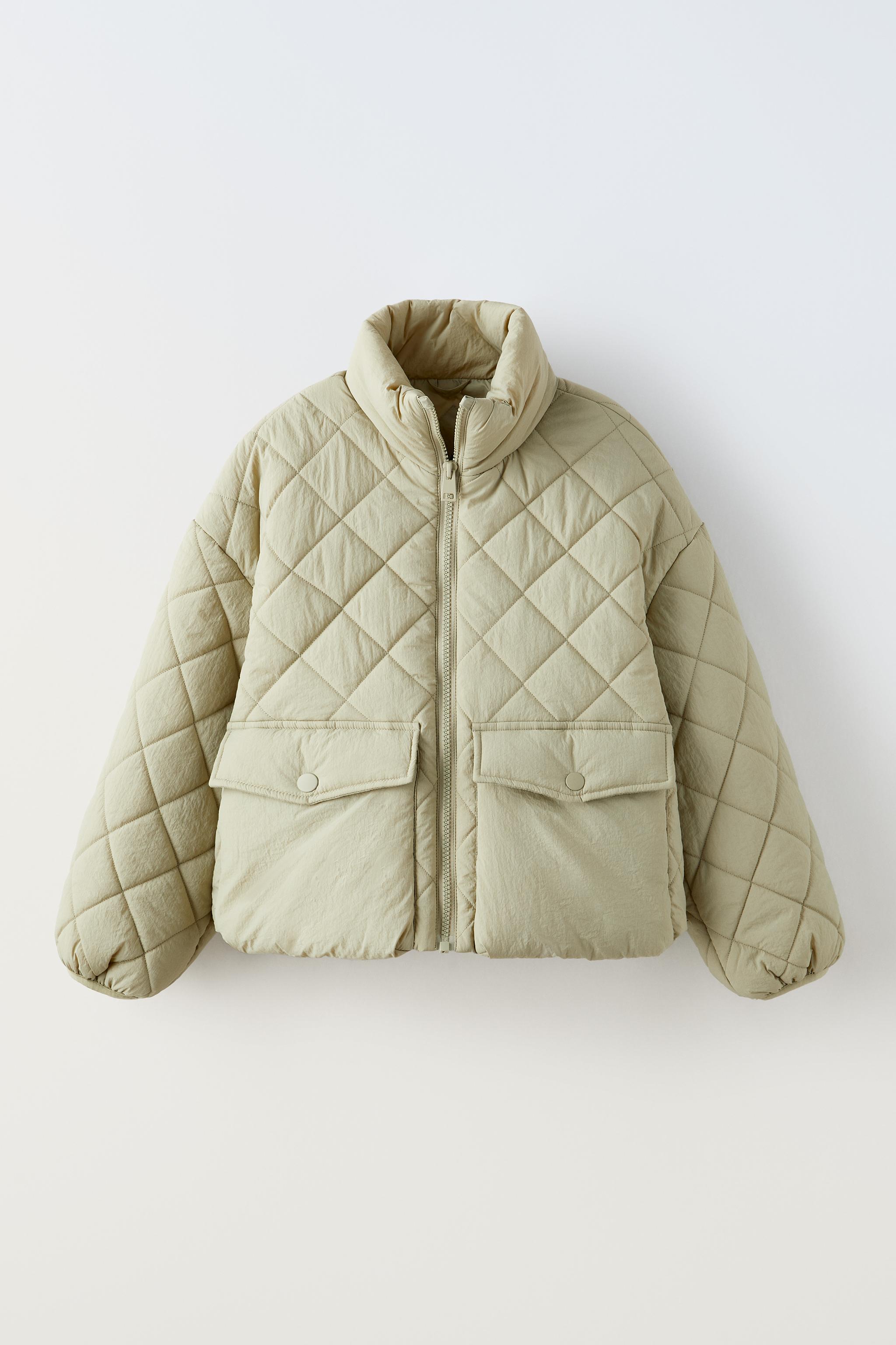 PADDED JACKET WITH POCKETS - Sage Green | ZARA United Kingdom