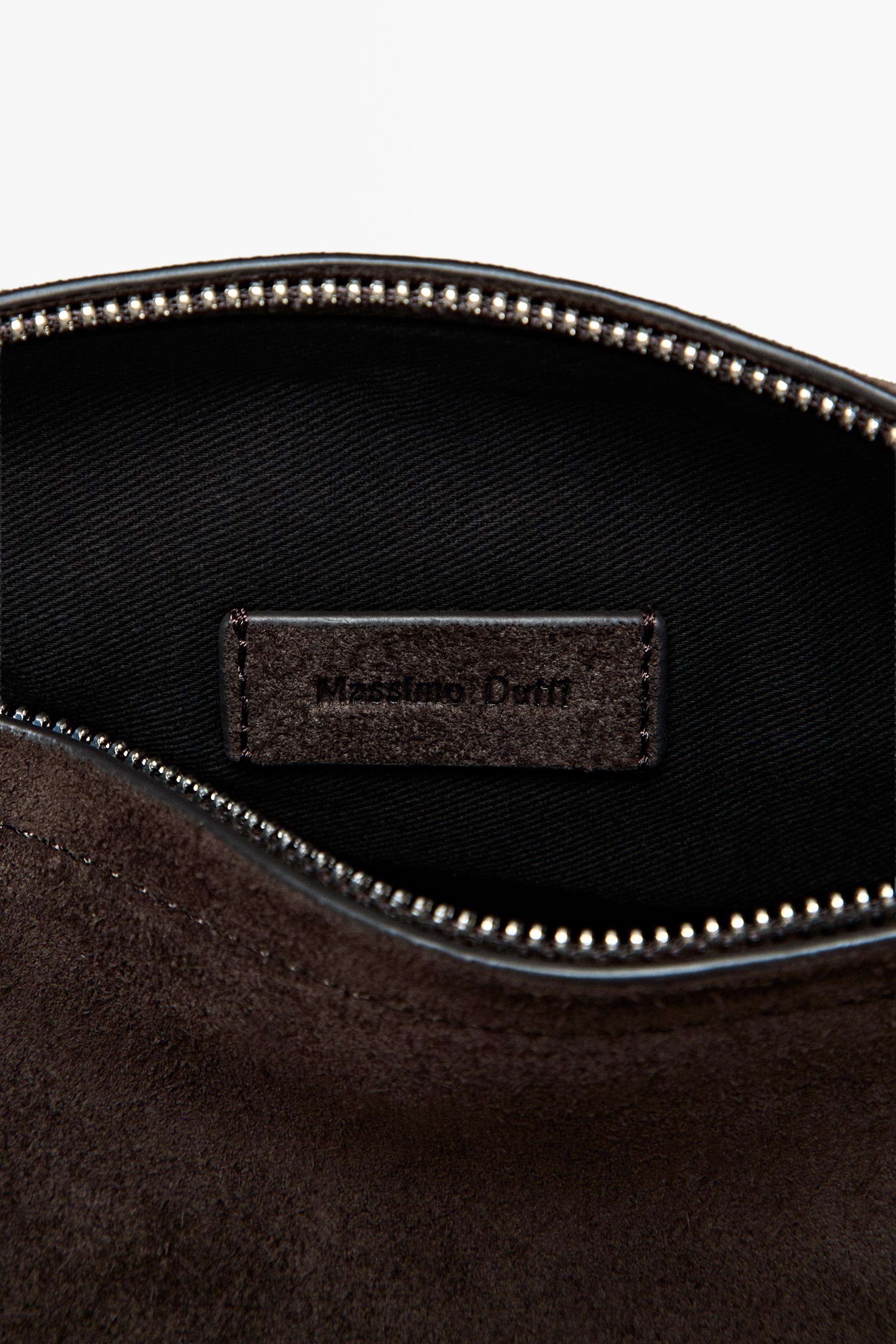 Sac à bandoulière en croûte de cuir