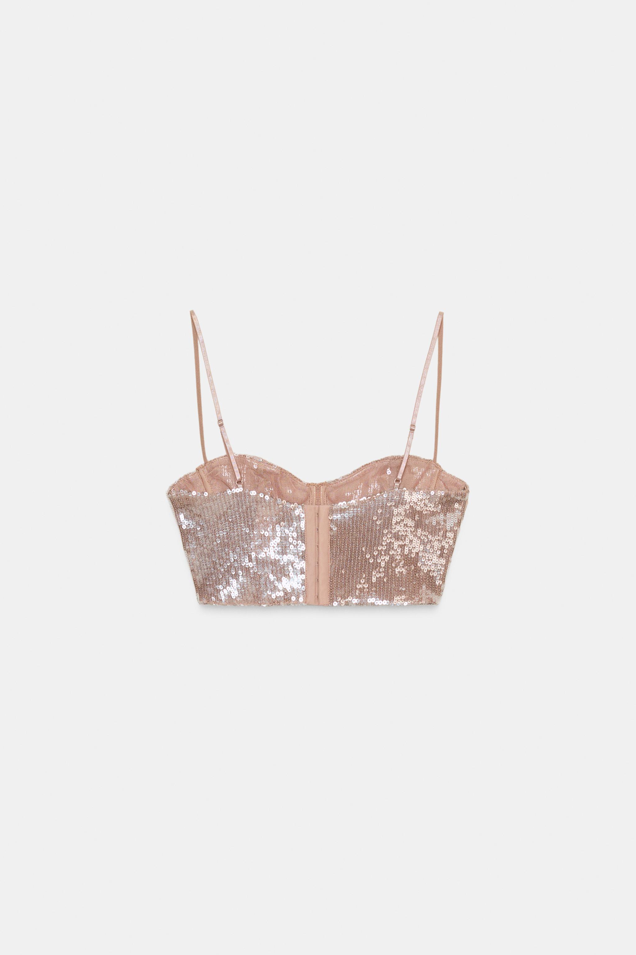 TOP BRASSIÈRE À PAILLETTES