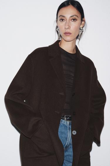 BLAZER MEZCLA LANA ZW COLLECTION - Marrón de Zara