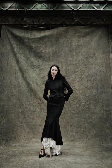 ZW COLLECTION LIMITED EDITION COMBINED GODET SKIRT - Black by Zara