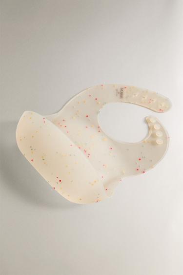 CHILDREN'S SILICONE CONFETTI BIB - Multicoloured by Zara - Image 1