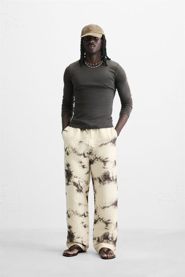 TIE DYE PRINTED TEXTURED TROUSERS - Printed by Zara - Image 0