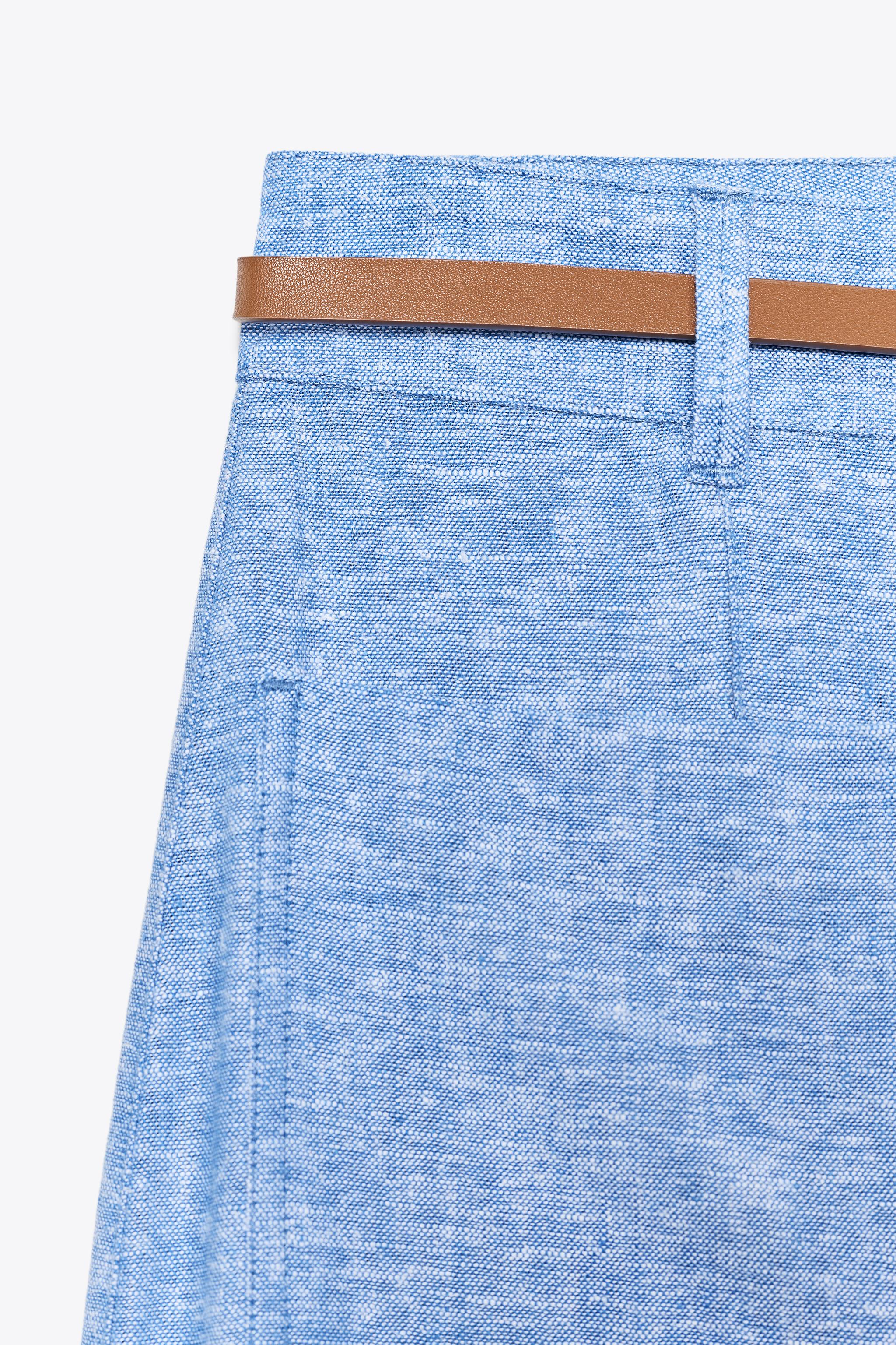 LINEN BELTED CULOTTES