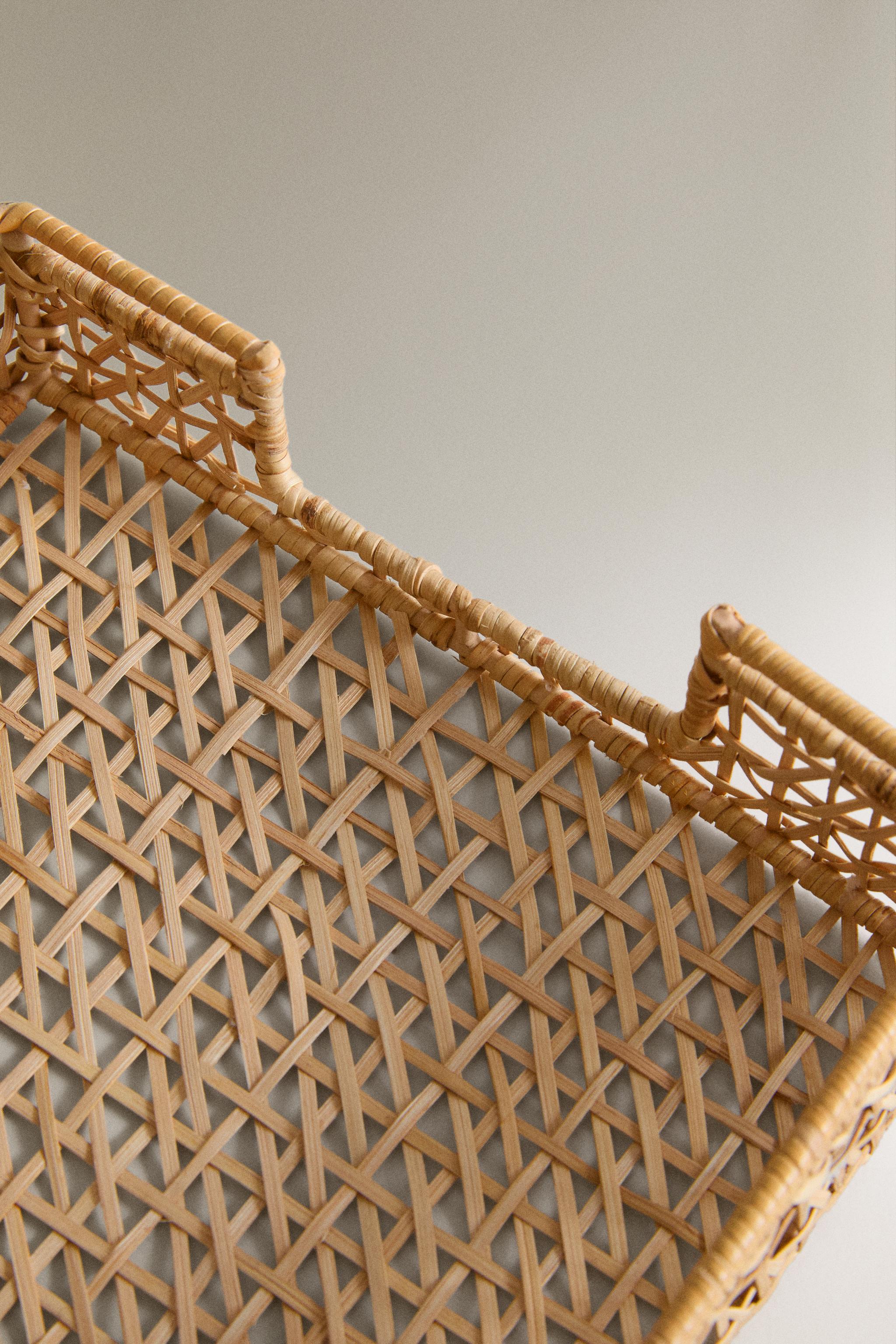 Женские аксессуары Zara RATTAN NAPKIN HOLDER — фото 3