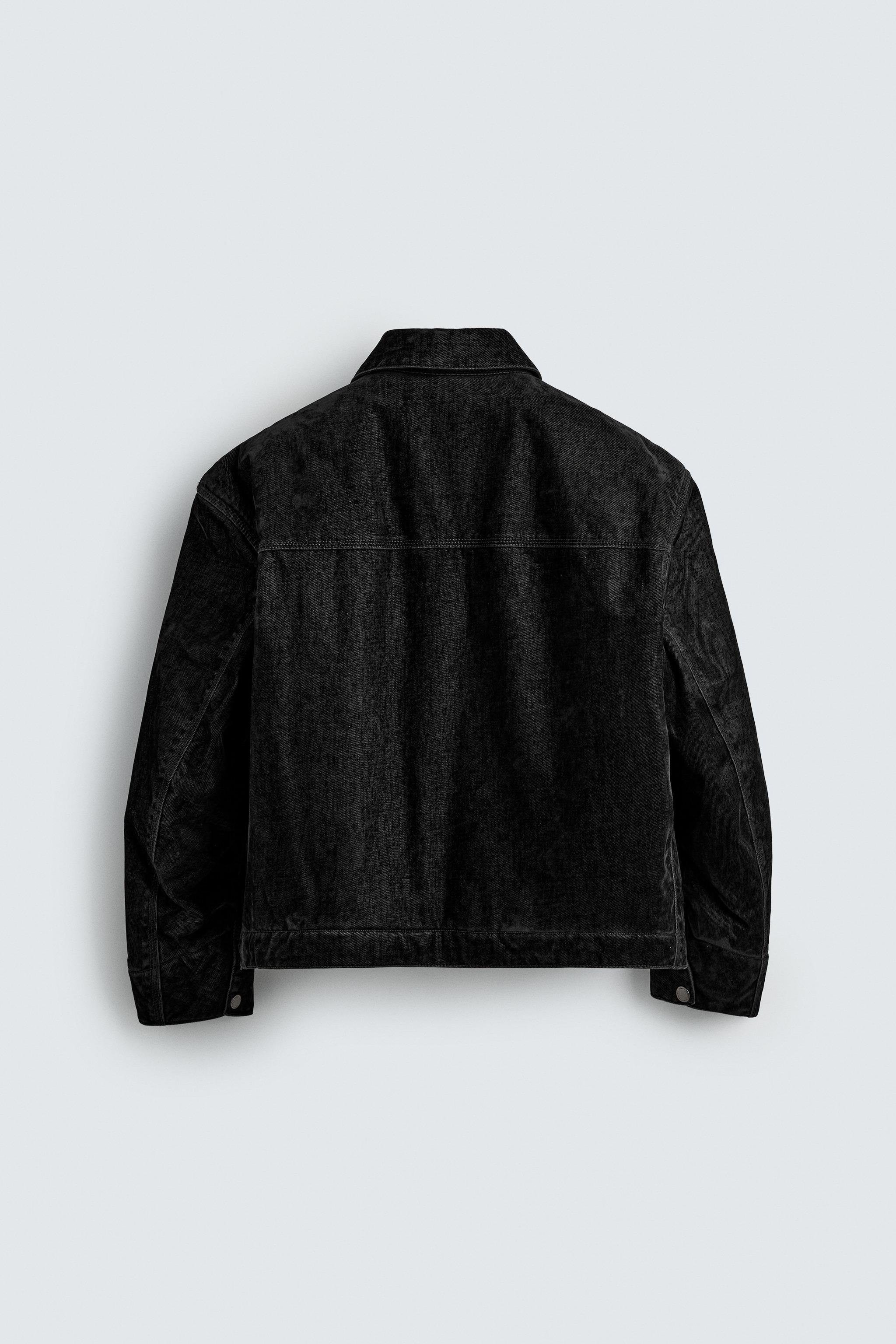 RELAXED FIT VELOUR JACKET - Black | ZARA South Africa