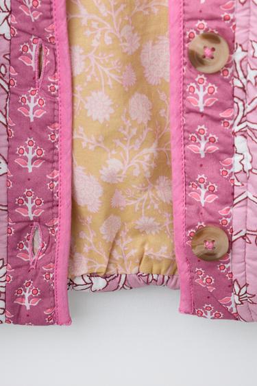 CHAQUETA ACOLCHADA PATCHWORK FLORES - Rosa de Zara