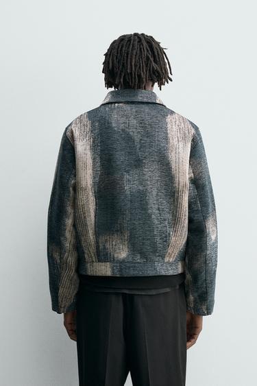 ABSTRACT JACQUARD JACKET - Blue / Indigo by Zara - Image 2
