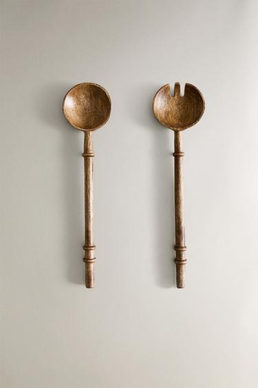 Zara Açık bej - AHŞAP SALATA SERVİS TAKIMI (2'Lİ SET)