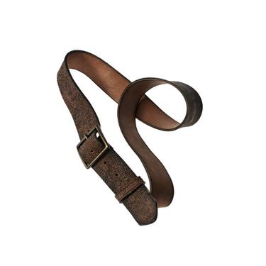 CEINTURE EN CUIR EFFET VINTAGE - Marron de Zara