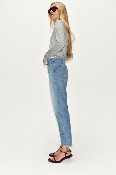 Z.05 RIGID HIGH-WAIST MOM JEANS - Mid-blue by Zara