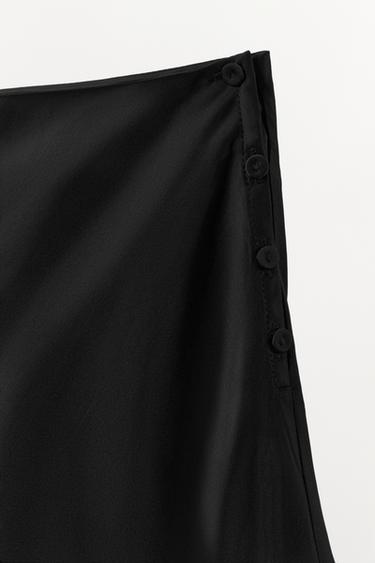 SHORT EN SATIN ET DENTELLE - Noir de Zara - Image 6