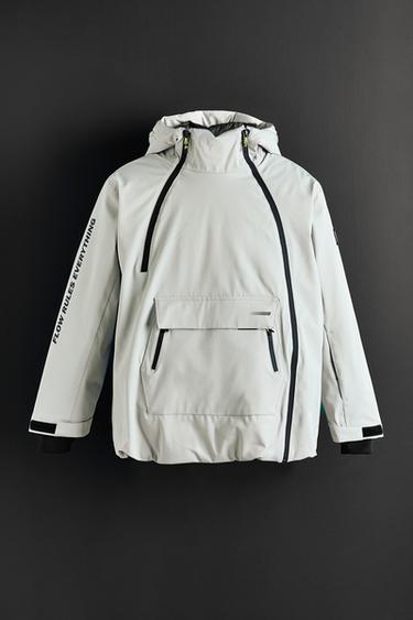 CAZADORA CANGURO WATER RESISTANT Y WINDPROOF RECCO® SYSTEM SKI COLLECTION - Gris claro de Zara