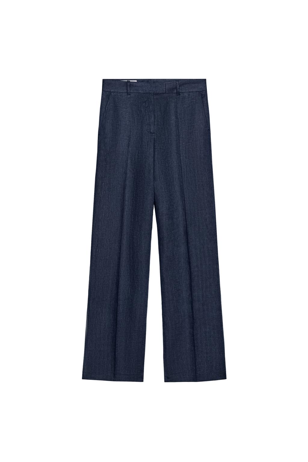 100% LINEN HERRINGBONE PANTS - image 3
