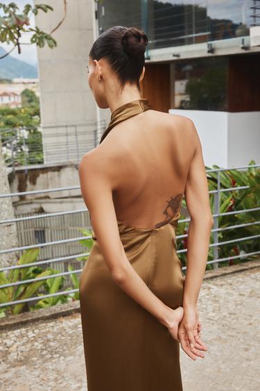 Robe Longue Zara France Zara Femme Robe Midi Robe Dos Nu Zara ROBE