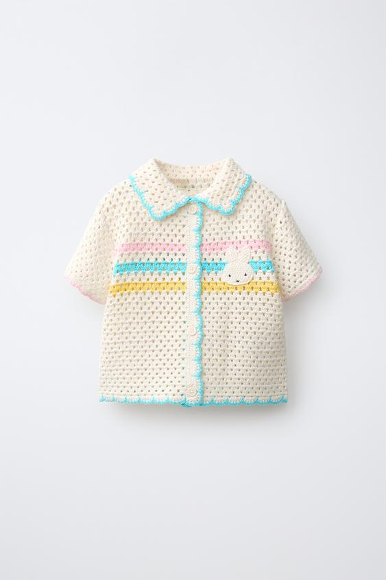 Zara MIFFY™條紋針織POLO衫 - 多色 - 圖片 0