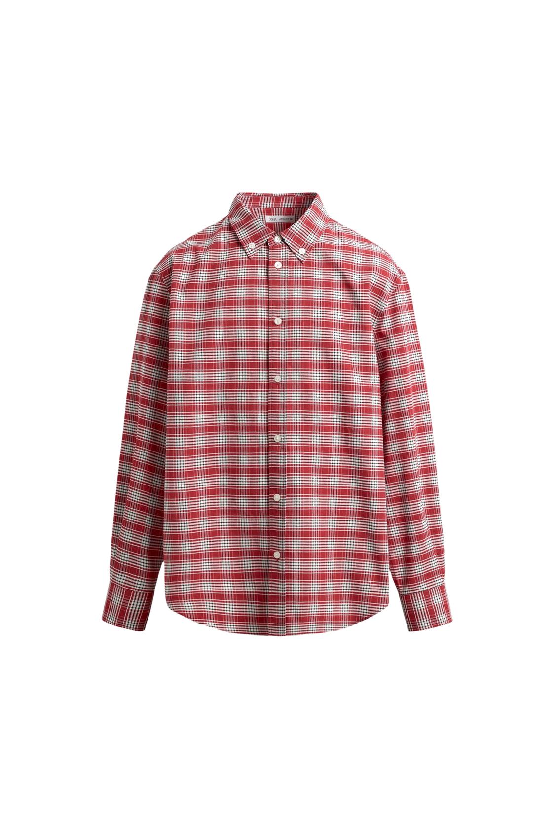 BUTTON-DOWN COLLAR PLAID SHIRT - Image 4