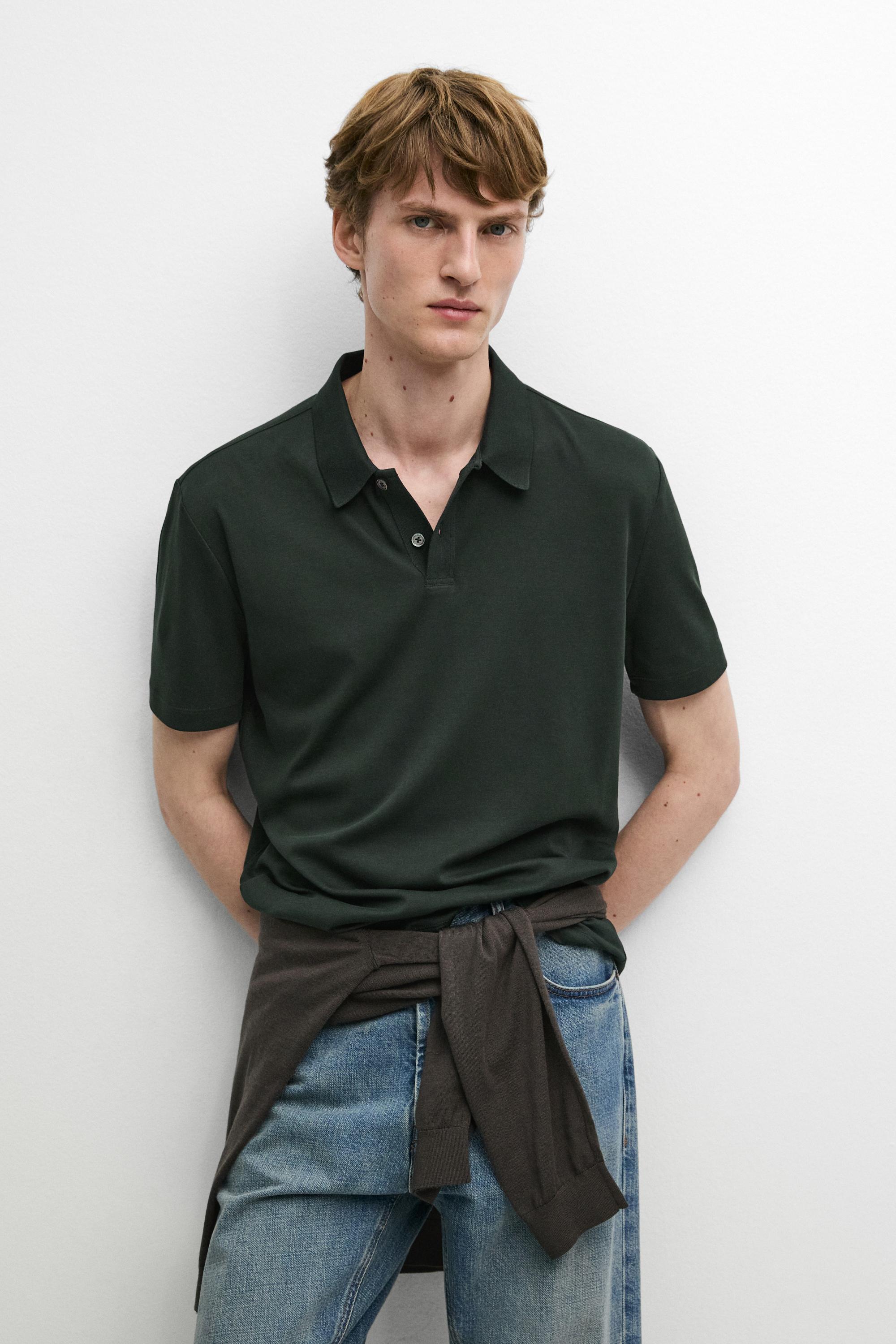 100% cotton short sleeve polo shirt — Khaki