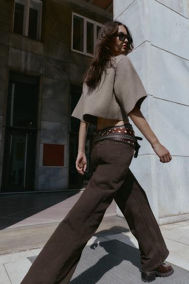COVERED BUTTON KNIT CARDIGAN - Brown / Taupe by Zara - Image 3