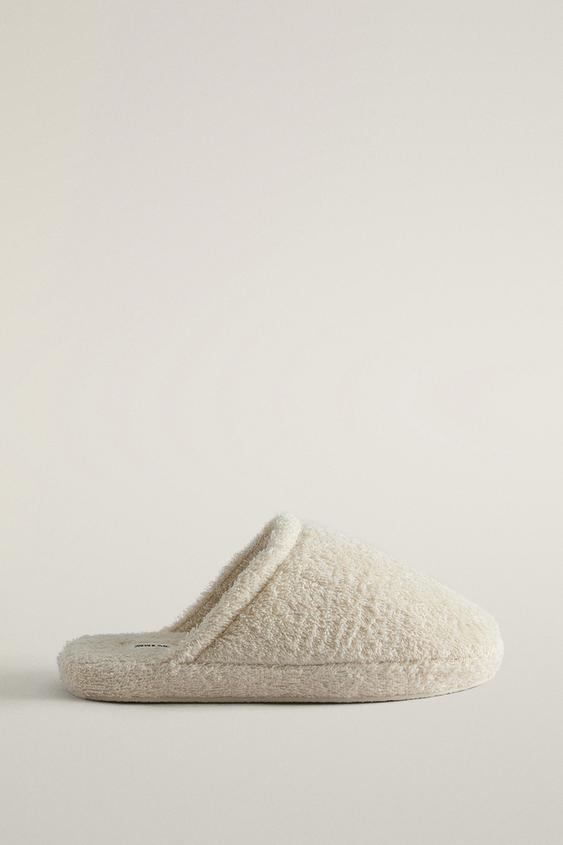 FLATFORM TERRY SLIPPERS - Beige by Zara - Image 0