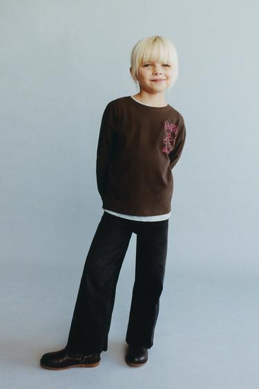 ANIMAL PRINT T-SHIRT - Burgundy by Zara