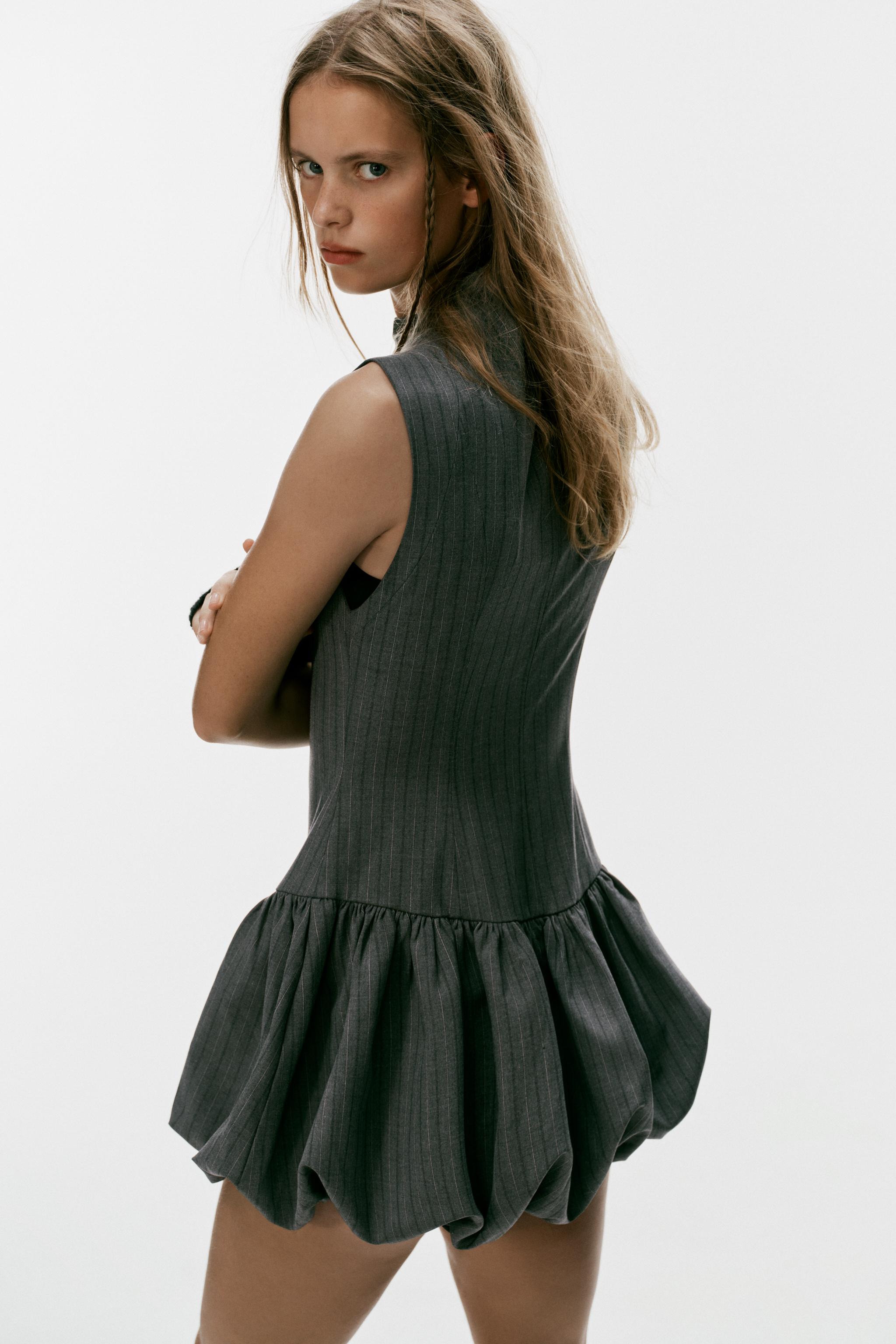 BUBBLE HEM MINI DRESS