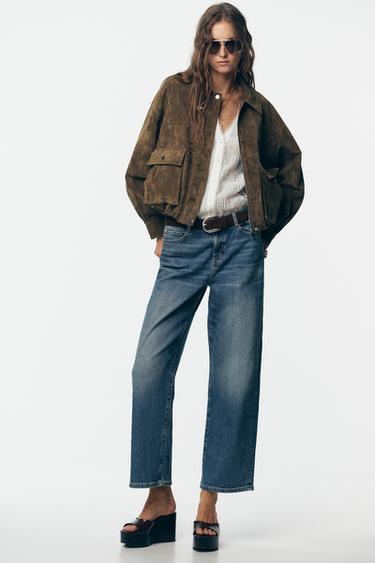 JEANS Z1975 STRAIGHT LOOSE MID-WAIST - Blue by Zara