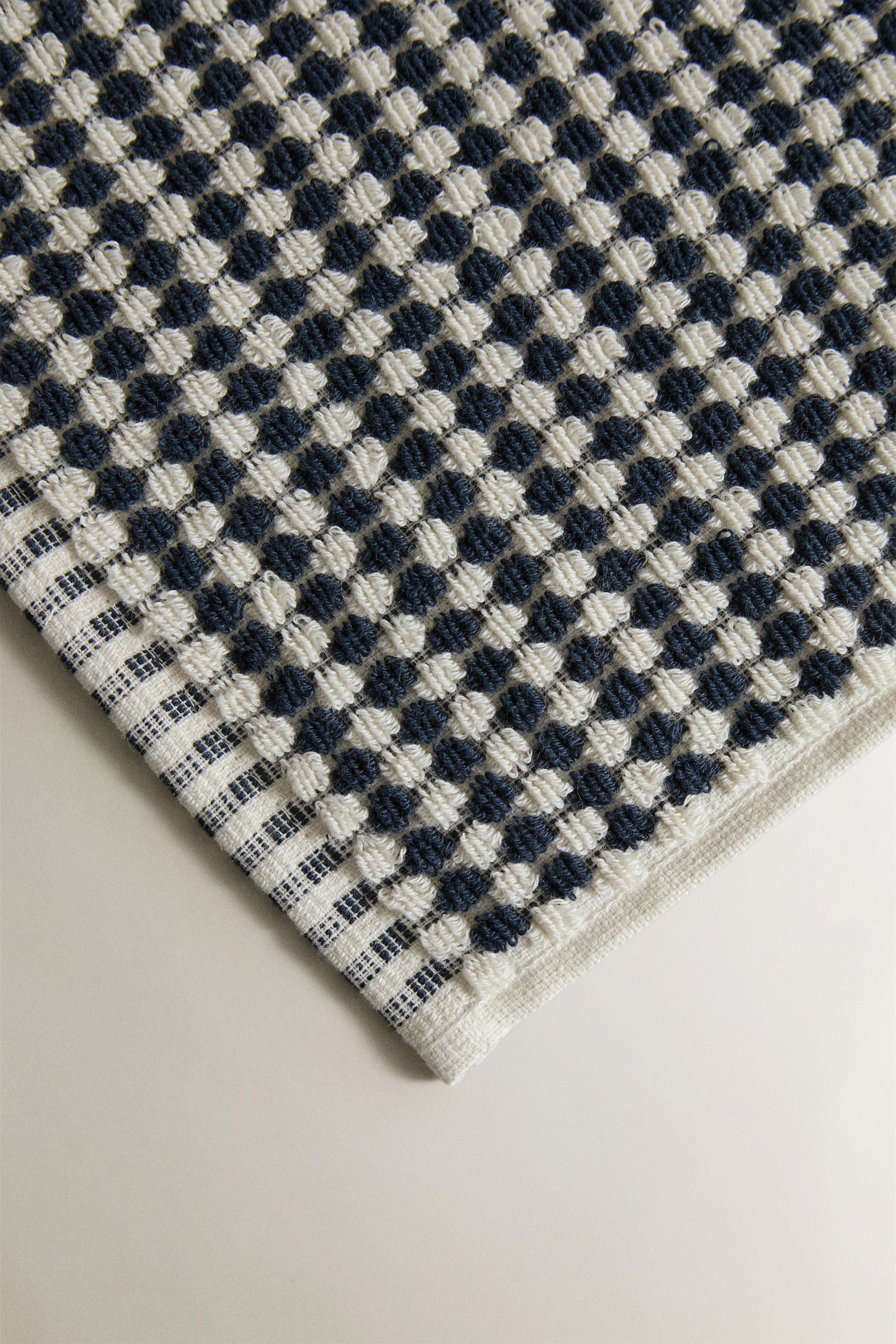 SERVIETTE DE BAIN TEXTURÉE COTON