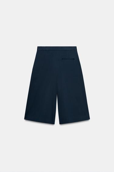 BERMUDA PLISSÉE ZW COLLECTION - Bleu marine de Zara - Image 7
