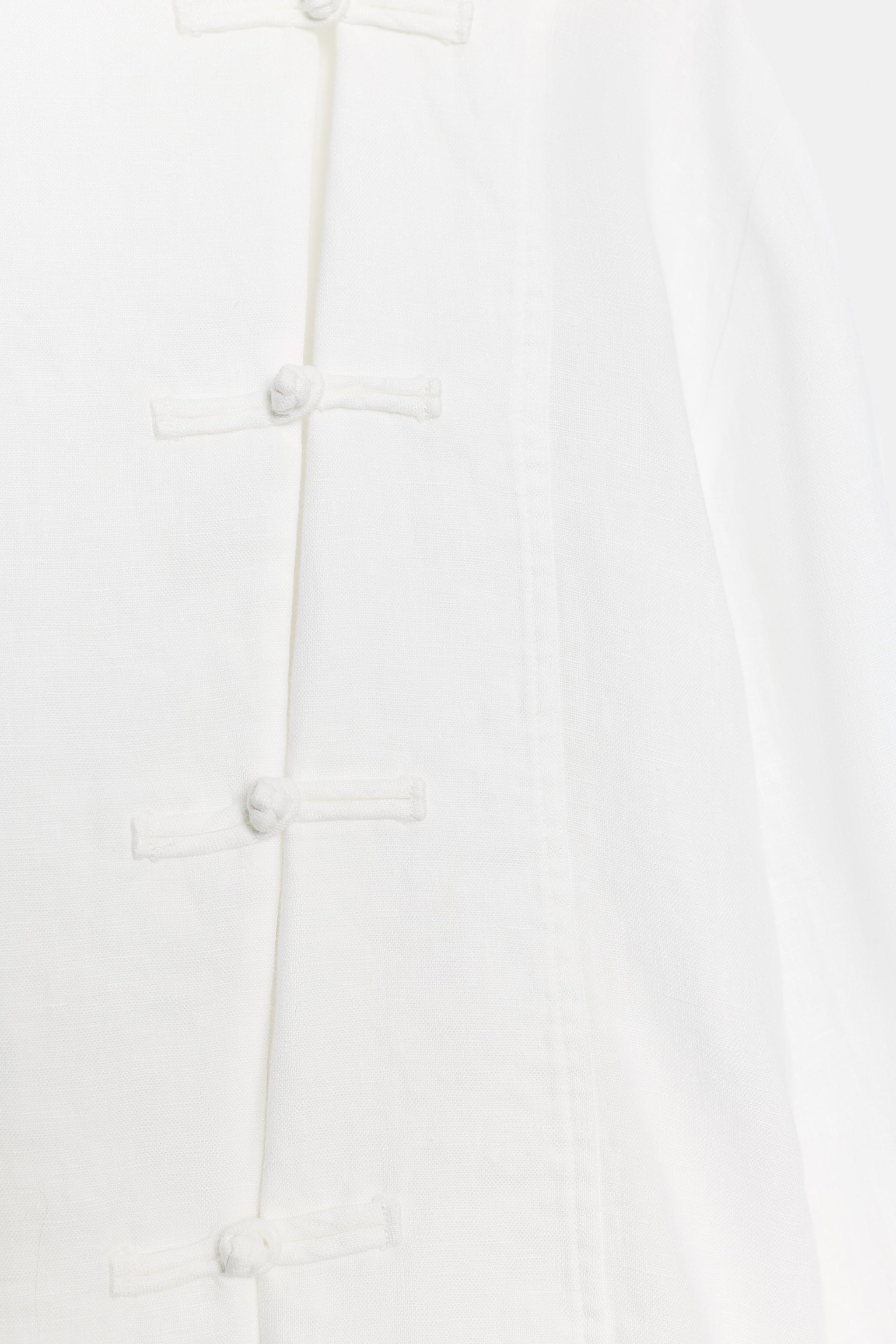 100% LINEN FIREMAN CLASP SHIRT ZW COLLECTION
