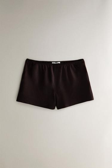 SHORTS SETA GRIGI - Marrone scuro di Zara - Immagine 0