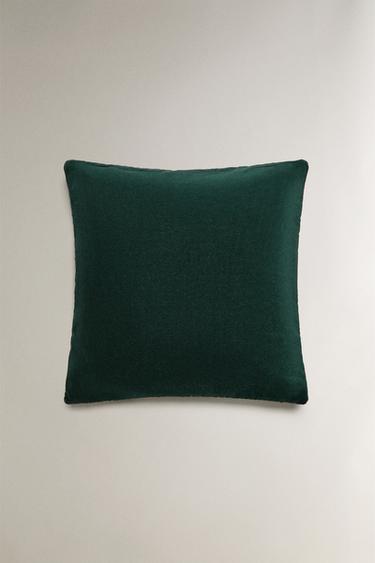 PATCHWORK CROSS CUSHION COVER - Green by Zara - Image 2