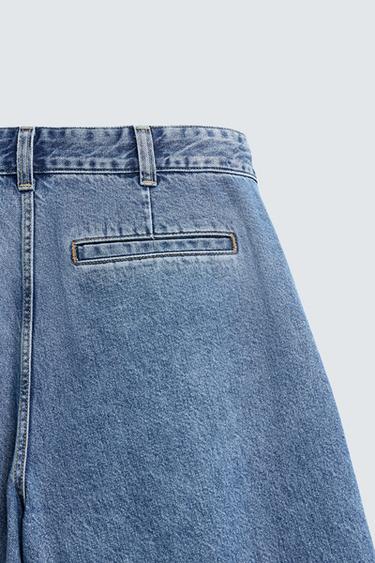 JEAN COUPE AMPLE À PLIS - Bleu clair de Zara - Image 10