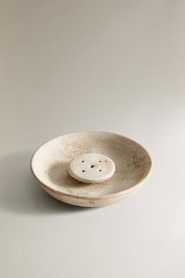 CERAMIC INCENSE BURNER DISH - Mustard by Zara - Image 1