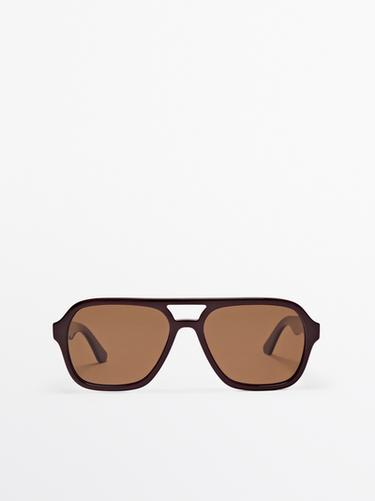 Zara Aviator sunglasses - Purple - Image 0
