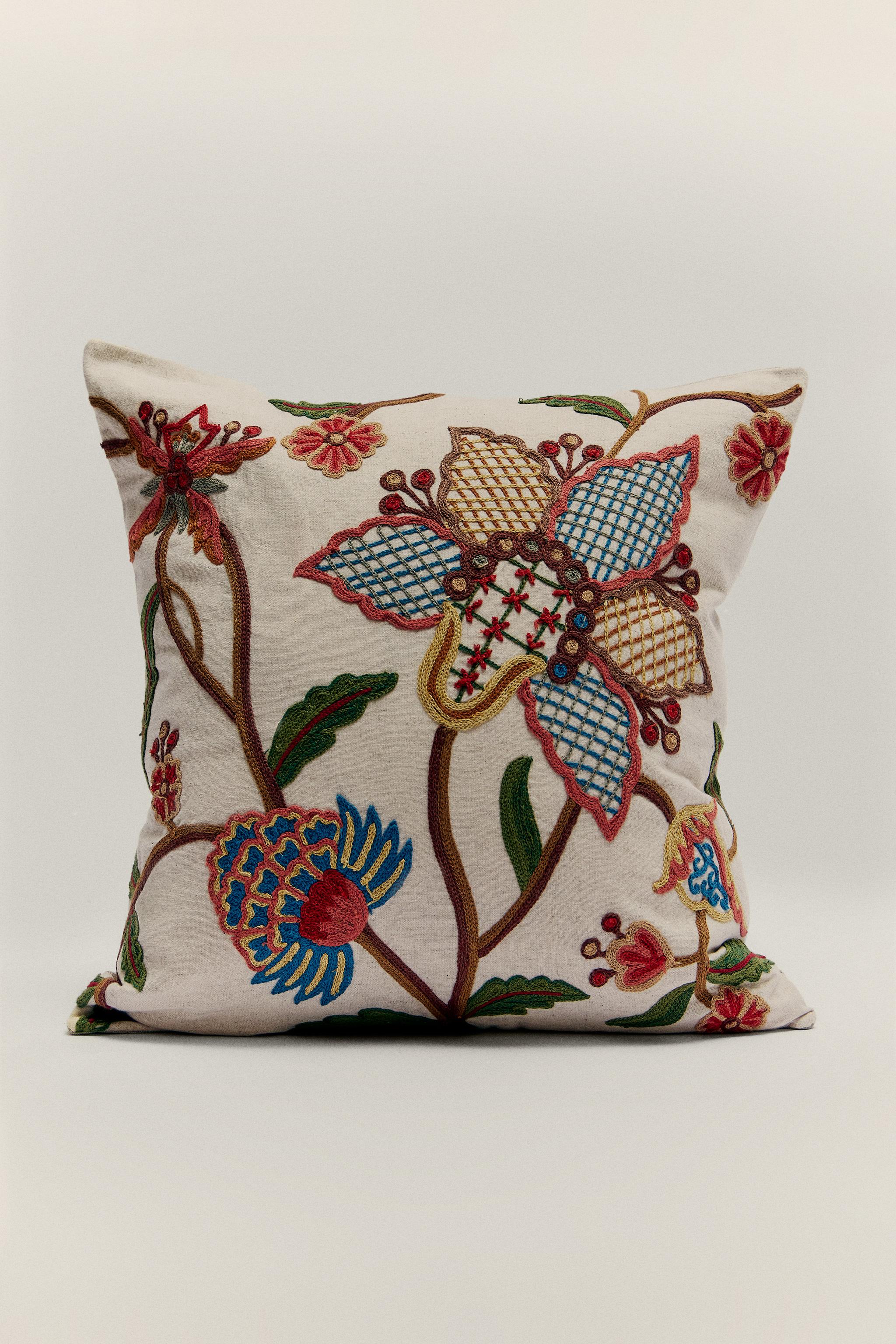 HOUSSE DE COUSSIN FLEURS