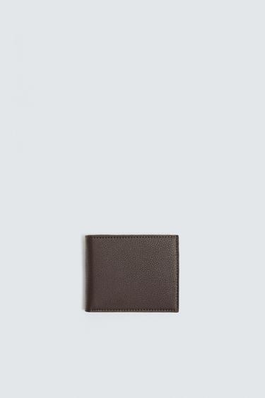 Zara TEXTURED WALLET - Brown