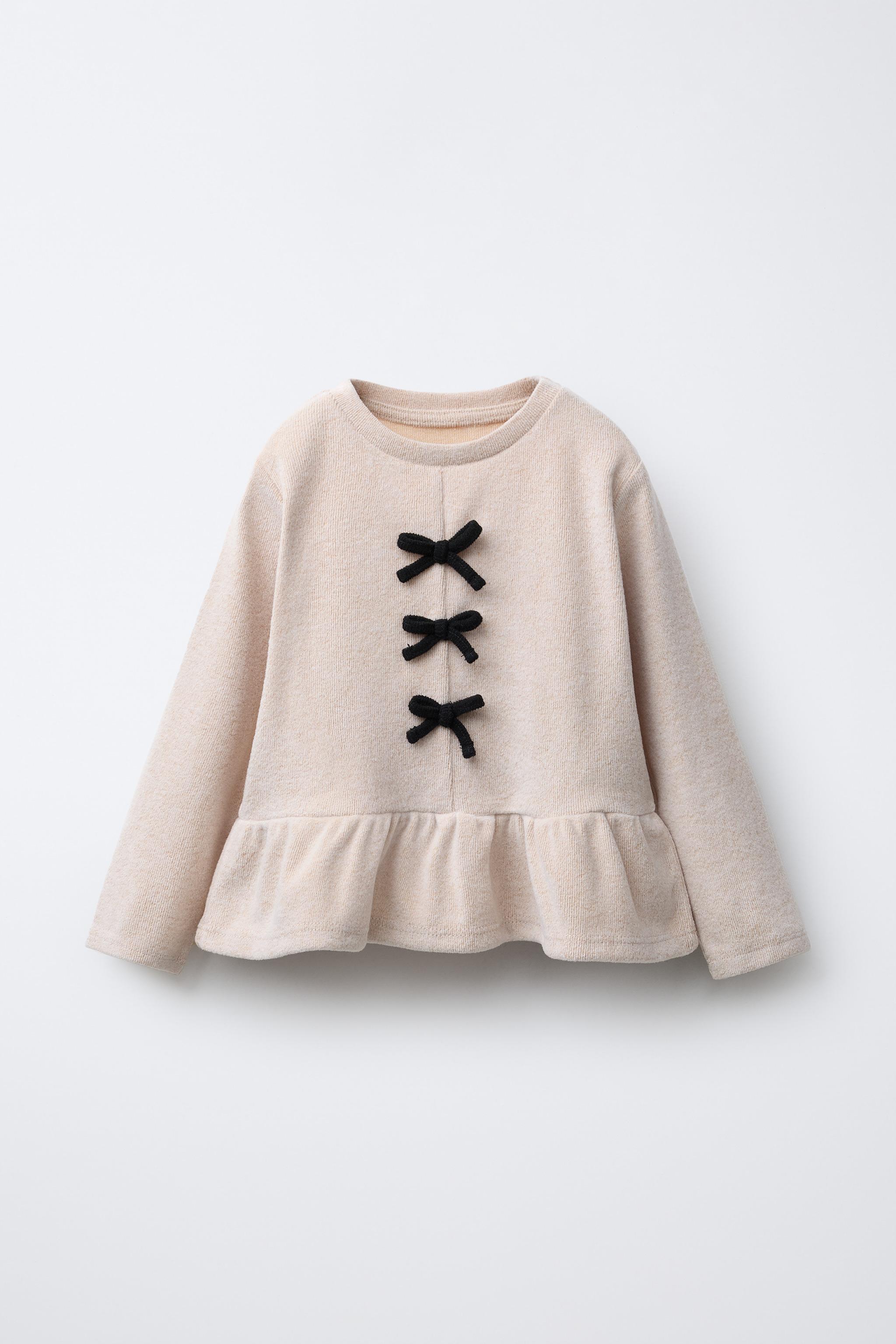 SOFT TOUCH T-SHIRT WITH CONTRASTING BOWS