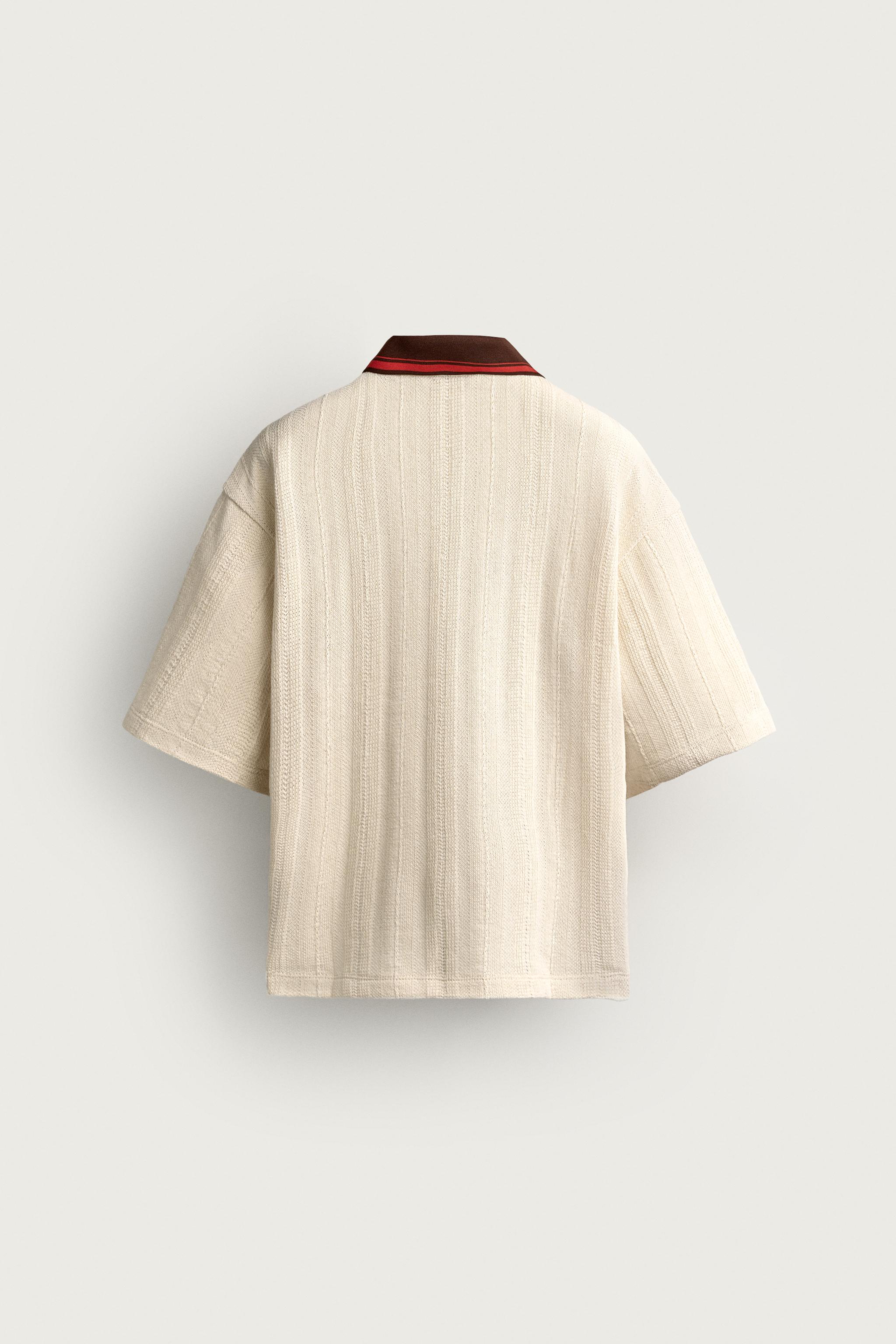 EMBROIDERED STRUCTURED POLO SHIRT