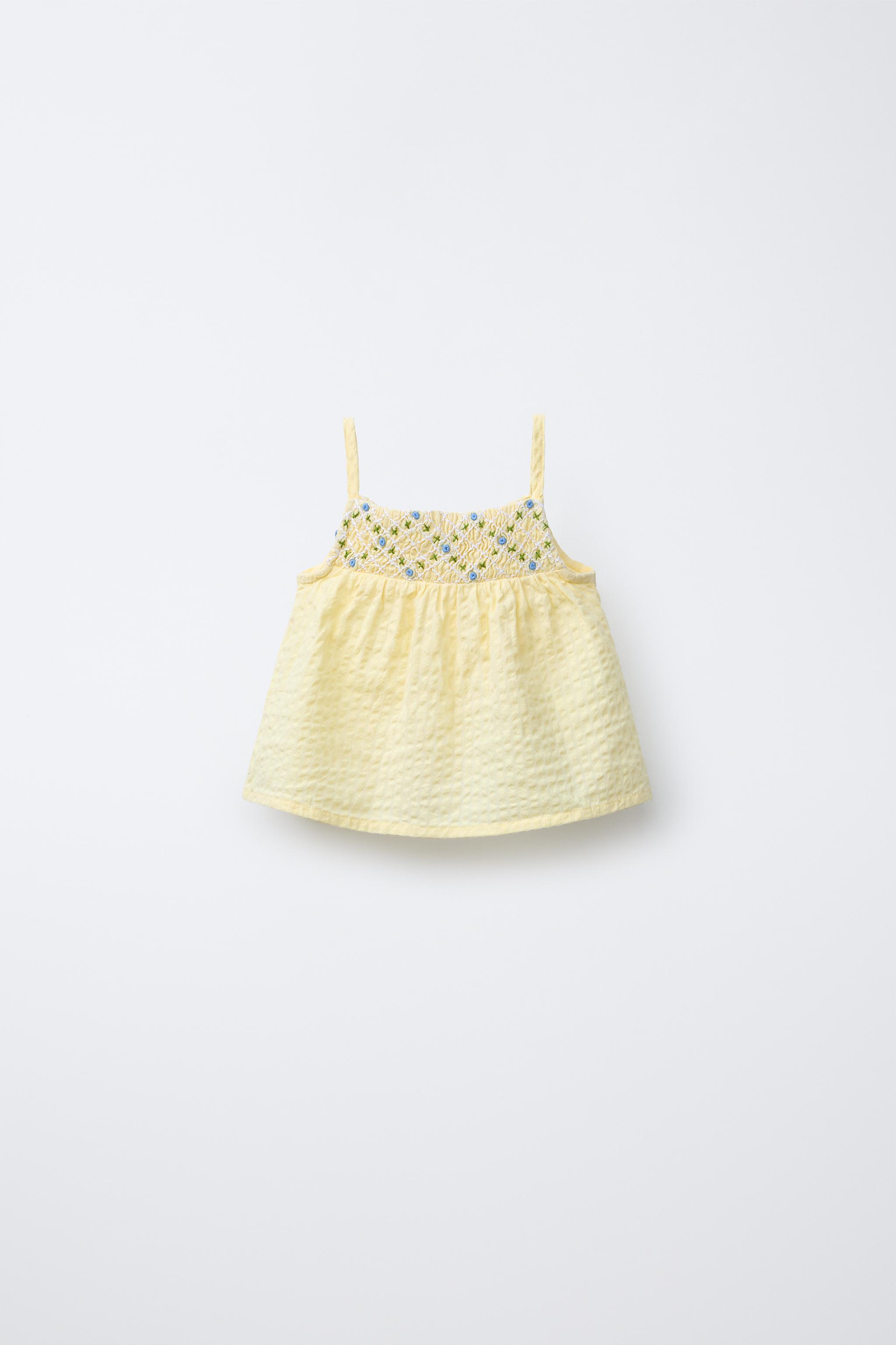 テクスチャー刺繍ブラウス - バニラ | ZARA Japan / 日本