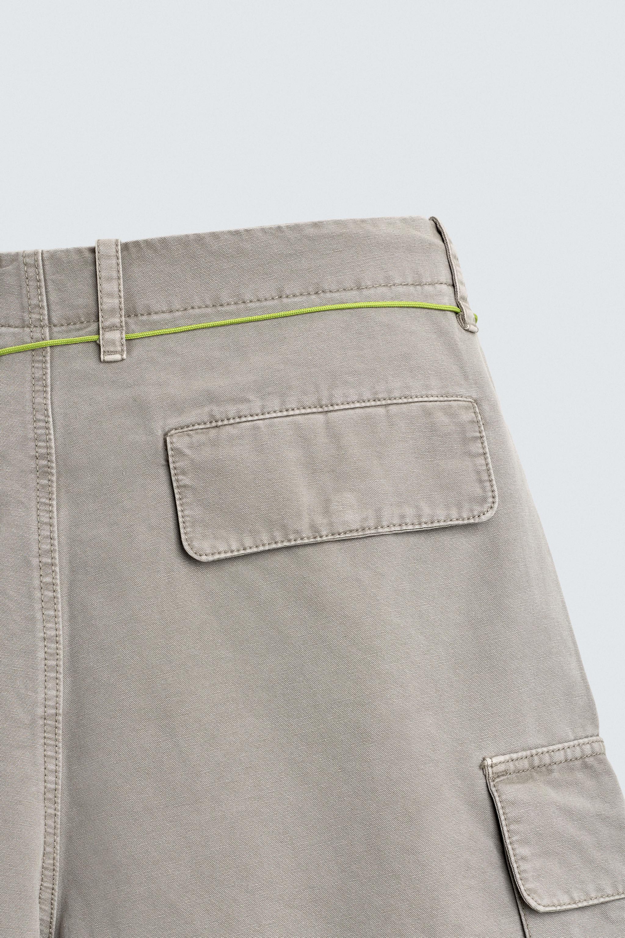 RELAXED FIT DRAWSTRING CARGO SHORTS