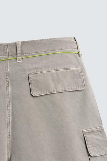 BERMUDA CARGO RELAXED FIT À CORDON - pierre de Zara - Image 9