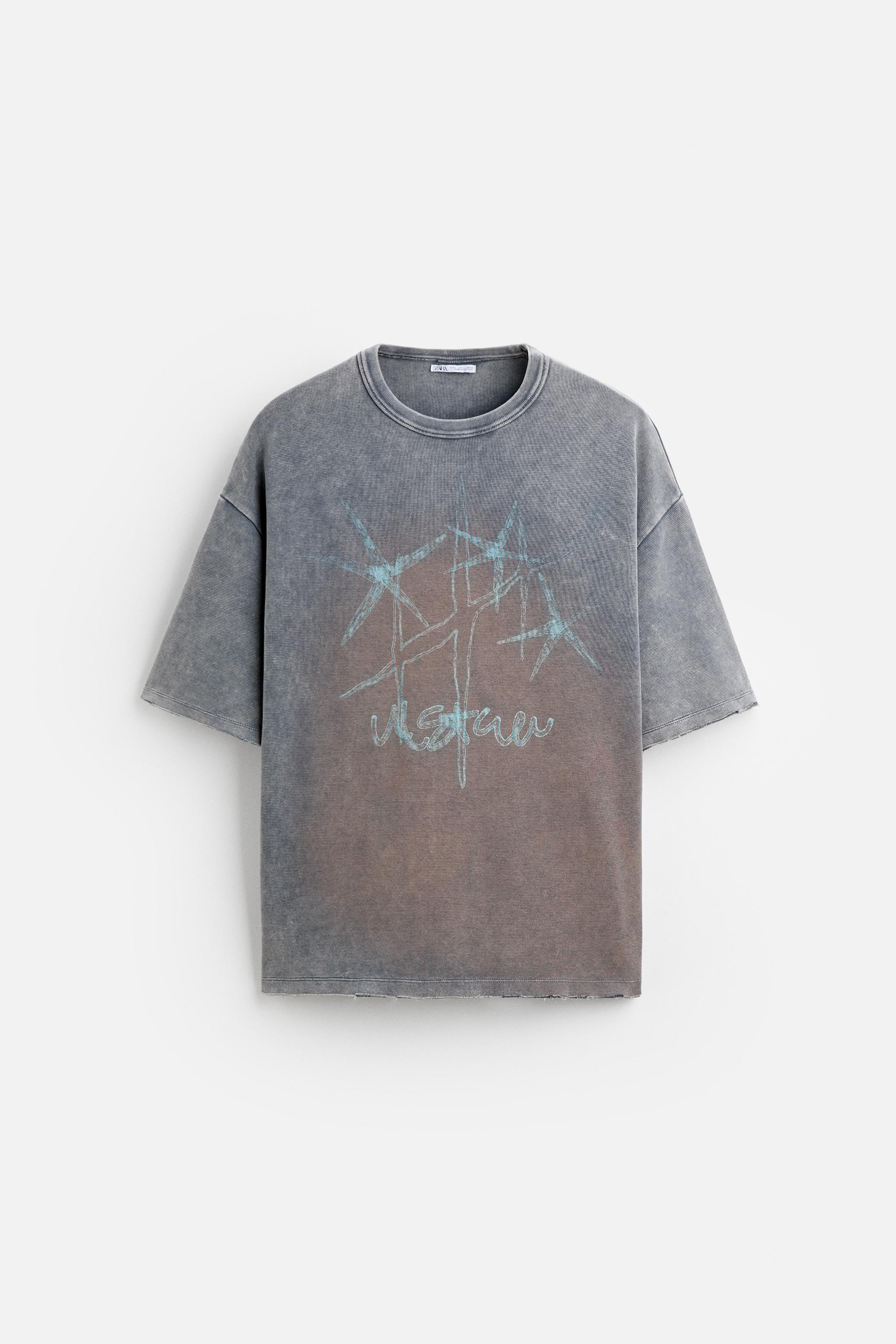 ABSTRACT PRINT T-SHIRT - Blue / Indigo | ZARA Australia