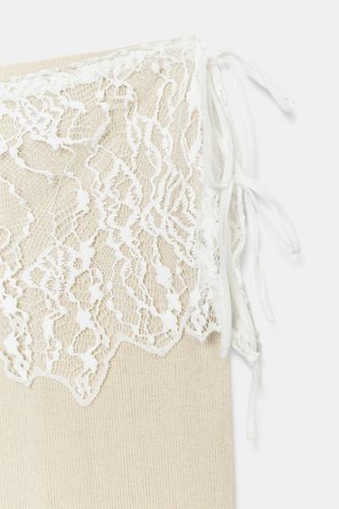 LACE RIB TROUSERS - Chalk pink by Zara - Image 5