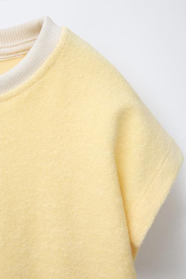 ENSEMBLE SERVIETTE T-SHIRT ET BERMUDA - Jaune clair de Zara - Image 2
