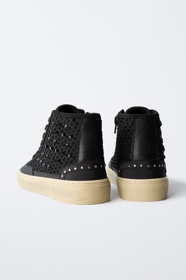 BASKETS MONTANTES STRASS - Noir de Zara - Image 5