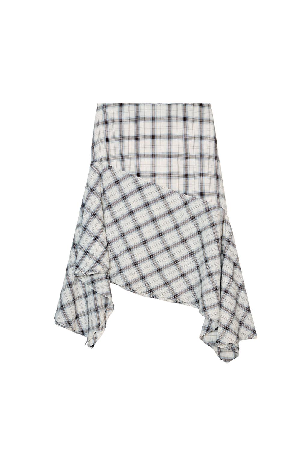 ASYMMETRIC PLAID SKIRT - image 3