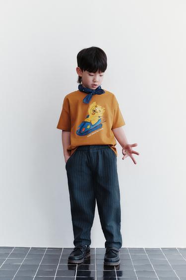 STRIPED BAGGY TROUSERS - Blue by Zara