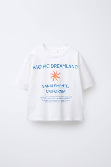 ФУТБОЛКА С ТЕКСТОВЫМ ПРИНТОМ — БЕЛЫЙ от Zara
